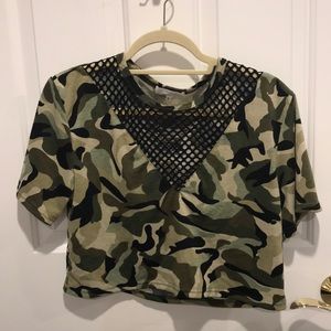 Camo crop top